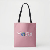 Moderne, trendige Yoga-Erde auf Rose Gold Tasche (Vorderseite)