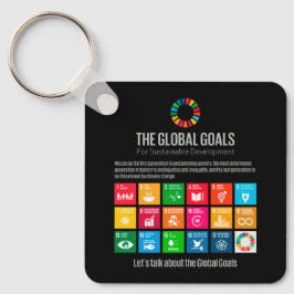 Moderne, trendige Ziele für Nachhaltigkeit - Bildu Schlüsselanhänger