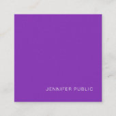 Moderne Trending Elegante Violet Perle Luxus Quadratische Visitenkarte (Vorderseite)