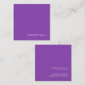 Moderne Trending Elegante Violet Seide Finish Luxu Quadratische Visitenkarte (Vorne/Hinten)