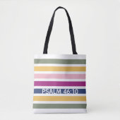 Moderne Trending Striped Christlich PSALM 46:10 Tasche (Vorderseite)