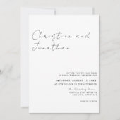 Moderne Trending Wedding Einladung (Vorderseite)