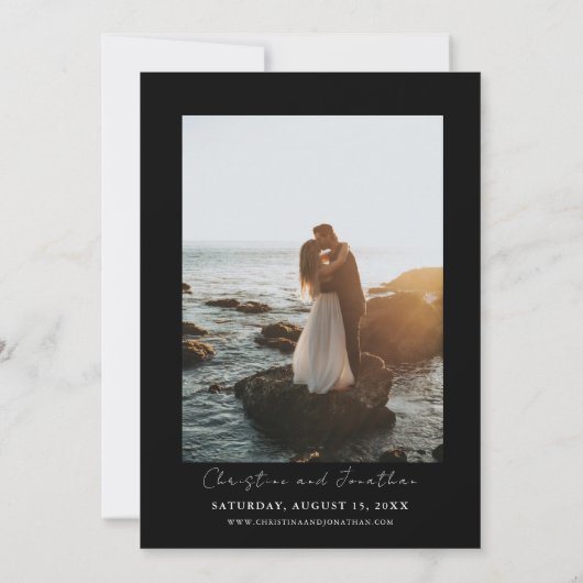 Moderne Trending Wedding Einladung (Rückseite)