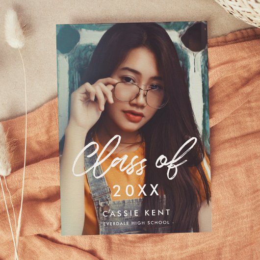 Moderne Trendklasse 2025 Foto Abschluss Ankündigung