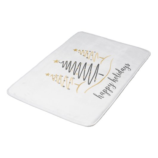 Moderne Trends Holiday Trees Badematte (Schrägansicht)