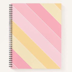 Moderne Trendvorlage Elegante Streifen Pastell Notizblock