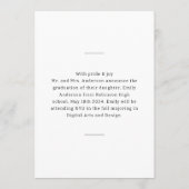 Moderne Trendy Abschluss Foto Ankündigung (Rückseite)