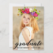 Moderne Trendy Abschluss Foto Ankündigung (Vorderseite)