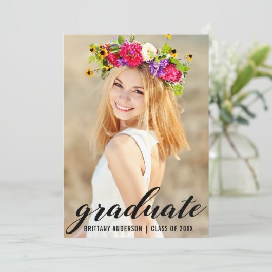 Moderne Trendy Abschluss Foto Ankündigung (Stehend Vorderseite)