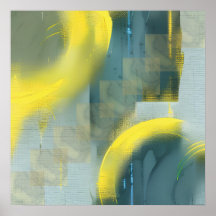 Moderne trendy Abstrakt Golden Art Dunkelgrün