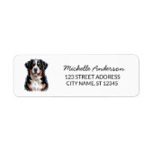 Moderne trendy Bernese Mountain Dog Rücksendeadres (Vorne)