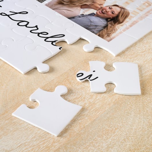 Moderne Trendy Best Friends Besties Fotomaterial C Puzzle (Seite)