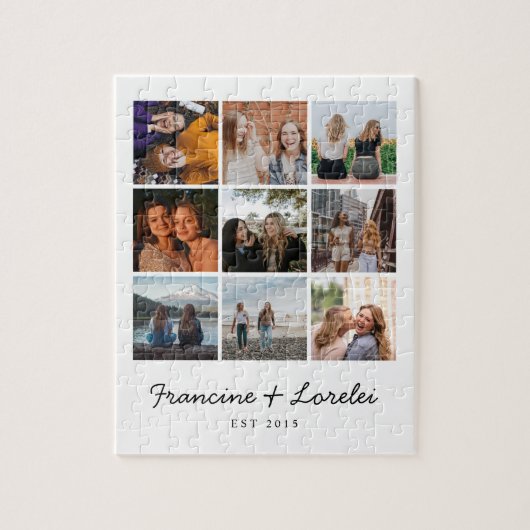 Moderne Trendy Best Friends Besties Fotomaterial C Puzzle (Vertikal)