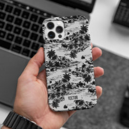 Moderne Trendy Black and White Hawaii Island iPhone 16 Pro Hülle