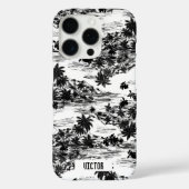 Moderne Trendy Black and White Hawaii Island Case-Mate iPhone Hülle (Rückseite)