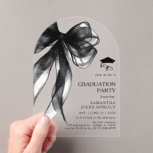 Moderne Trendy Black Bow Arch Graduation Party