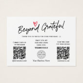 Moderne Trendy Calligraphy QR Code Gift Zertifikat (Vorderseite)