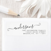 Moderne Trendy Calligraphy Script Black Nachname (Insitu)
