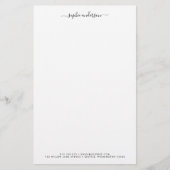 Moderne Trendy Calligraphy Script Personalisiert Briefpapier (Vorderseite)