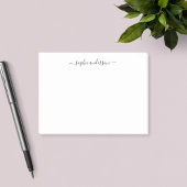 Moderne Trendy Calligraphy Script Personalisiert Post-it Klebezettel