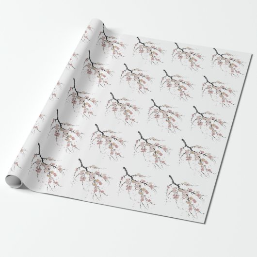 Moderne Trendy Cherry Blossom Baumzweig Geschenkpapier (Ungerollt)