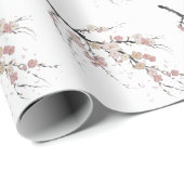 Moderne Trendy Cherry Blossom Baumzweig Geschenkpapier (Rolleneckpunkt)