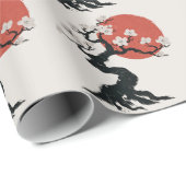 Moderne Trendy Cherry Blossom Baumzweig Geschenkpapier (Rolleneckpunkt)
