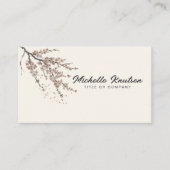 Moderne Trendy Cherry Blossom Baumzweig Visitenkarte (Vorderseite)