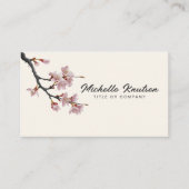 Moderne Trendy Cherry Blossom Baumzweig Visitenkarte (Vorderseite)