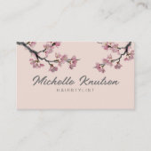 Moderne Trendy Cherry Blossom Baumzweig Visitenkarte (Vorderseite)