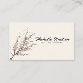 Moderne Trendy Cherry Blossom Baumzweig Visitenkarte (Vorderseite)