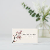 Moderne Trendy Cherry Blossom Baumzweig Visitenkarte (Stehend Vorderseite)
