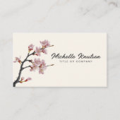 Moderne Trendy Cherry Blossom Baumzweig Visitenkarte (Vorderseite)