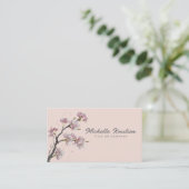 Moderne Trendy Cherry Blossom Baumzweig Visitenkarte (Stehend Vorderseite)