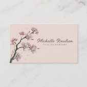 Moderne Trendy Cherry Blossom Baumzweig Visitenkarte (Vorderseite)