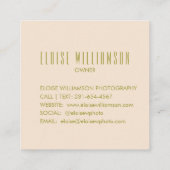 Moderne Trendy Chic Bold Typografy Green Quadratische Visitenkarte (Rückseite)