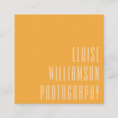 Moderne Trendy Chic Bold Typografy Yellow Quadratische Visitenkarte (Vorderseite)