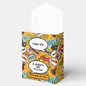 Moderne Trendy Comic Book Fun Gastgeschenk Hochzei Geschenkschachtel (Geöffnet)