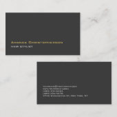 Moderne Trendy Dark Gray Hair Stylist Visitenkarte (Vorne/Hinten)