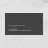Moderne Trendy Dark Gray Hair Stylist Visitenkarte (Rückseite)