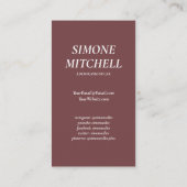 Moderne Trendy Earth Tone Social Media Beruflich Visitenkarte (Rückseite)