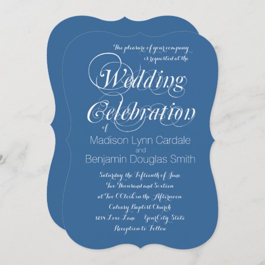 Moderne Trendy Elegant Einladung (Vorne/Hinten)