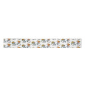 Moderne Trendy Fahrradfrucht orange Satinband (Vorderseite)
