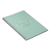 Moderne Trendy Fitness Journal Minze Green Notizblock (Rechte Seite)