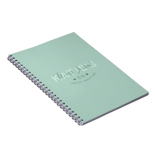 Moderne Trendy Fitness Journal Minze Green Notizblock (Rechte Seite)