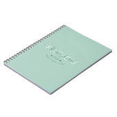 Moderne Trendy Fitness Journal Minze Green Notizblock (Linke Seite)
