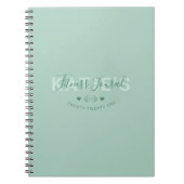 Moderne Trendy Fitness Journal Minze Green Notizblock (Vorderseite)
