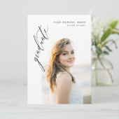 Moderne Trendy Foto Graduation Party Einladung (Stehend Vorderseite)