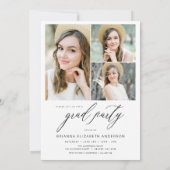 Moderne Trendy Foto Graduation Party Einladung (Rückseite)