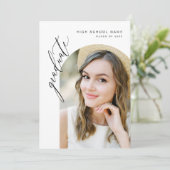 Moderne Trendy Foto Graduation Party Einladung (Stehend Vorderseite)